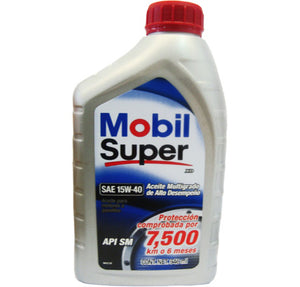 ACEITE MOTOR   15W40 LITRO MULTIGRADO  GASOLINA MOBIL    CODIGO 0121277