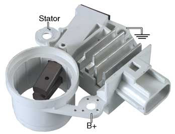 REGULADOR ALTERNADOR FORD 6G BLANCO TAPA NARANJA RENARD  F603    CODIGO 31033