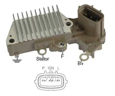 REGULADOR ALTERNADOR DENSO CATERPILLAR EXPLORER RANGER TUNDRA V8 12V 3 TERM   IN449      CODIGO 3313007PY